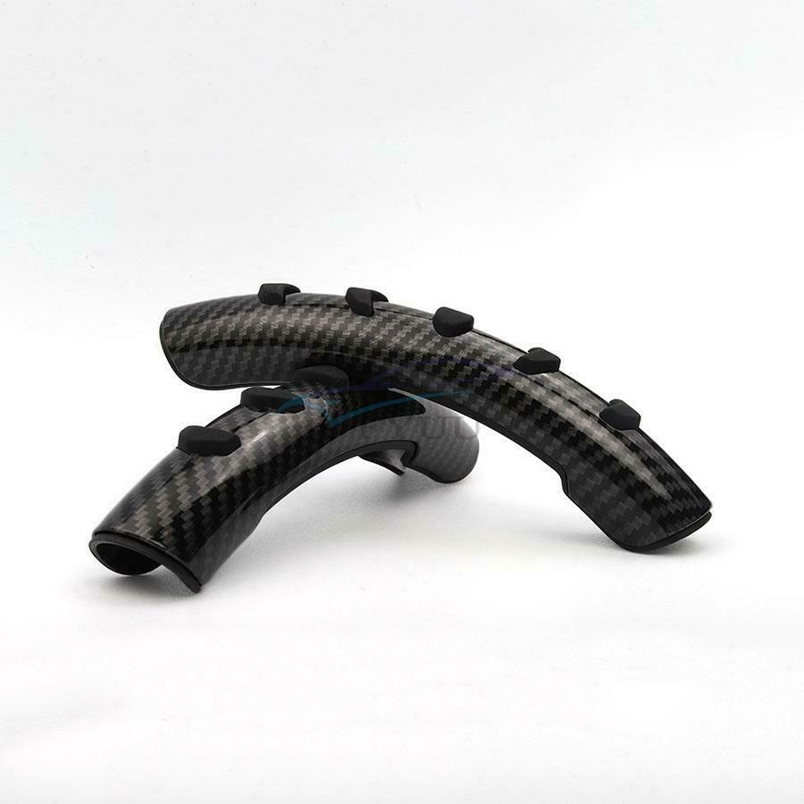 2 Pieces ABS Rubber PE Anti-skid 360° Rotating Booster Car Steering Wheel Cover