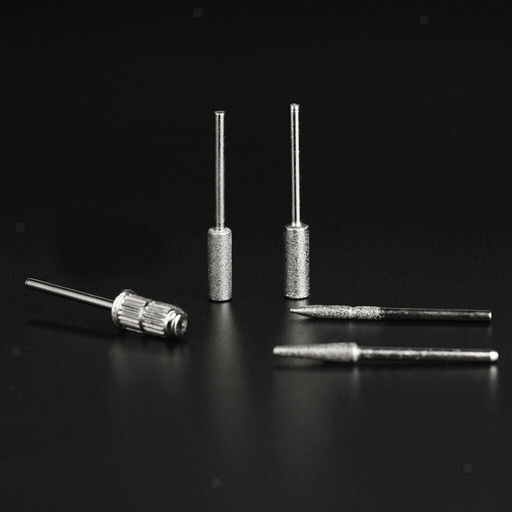 12x Electric Manicure Nail Art Drill Bits Acrylic Sanding Bands Mandrel Bit