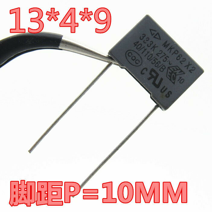 20pcs MKP62 X2 275VAC 333 333K 0.033UF 33NF Polypropylene Film Capacitor P=10mm
