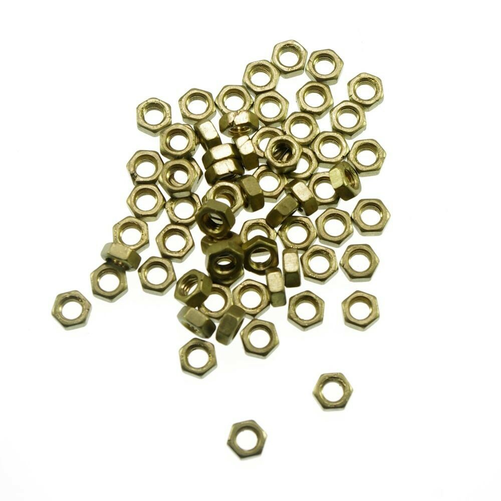 Pack of 50 Metric Thread M5 Brass Hex Nuts Freeship To Worldwide
