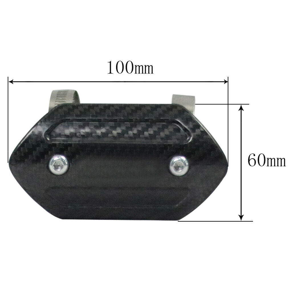 Motorcycle Exhaust Muffler Cover Carbon Fiber Protector Heat Shield