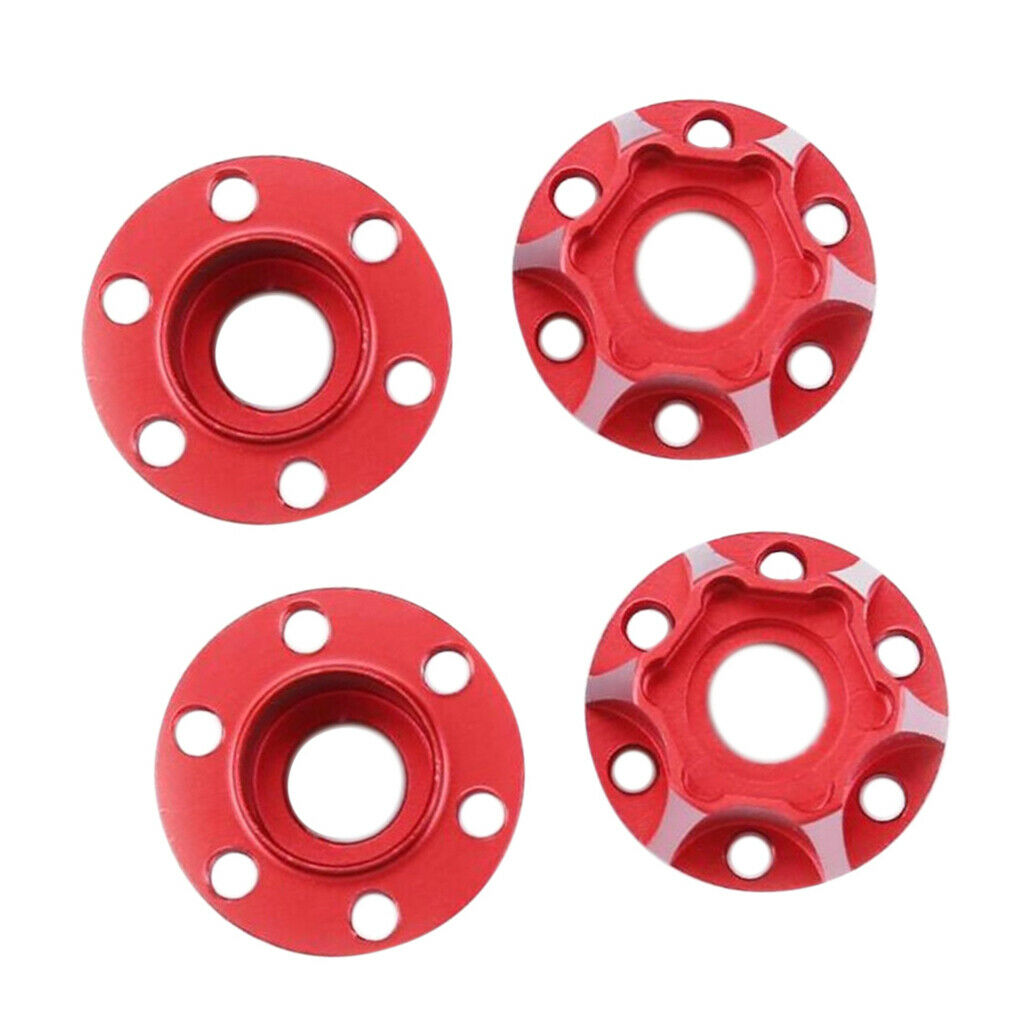 9mm Wheel Hex Rim Hub Drive Adapter for 1/10 Axial SCX10 TRX4 D90 Red