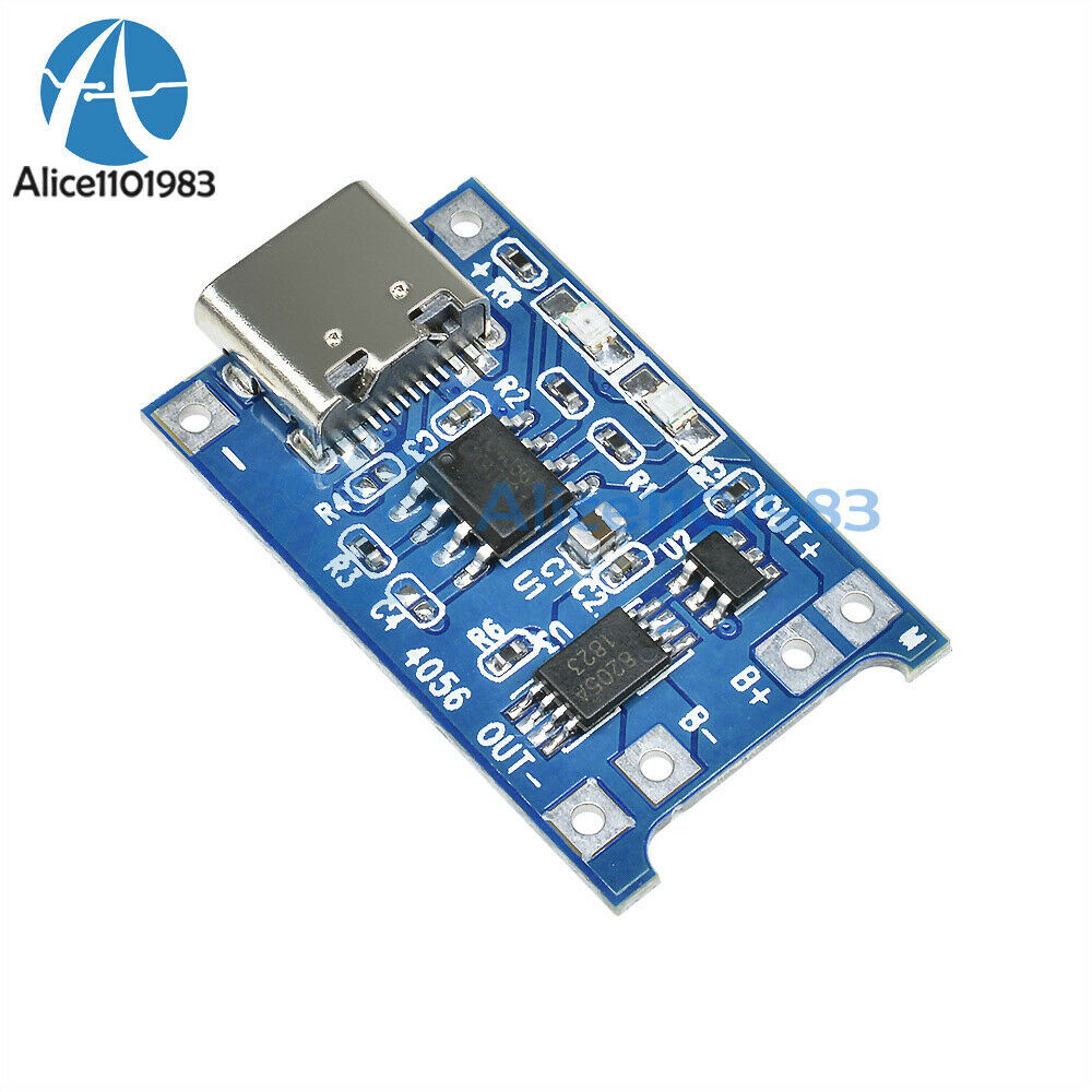 1PC 5V 1A 18650 TC4056A Lithium Battery Charger Type-C USB Module Charging Board