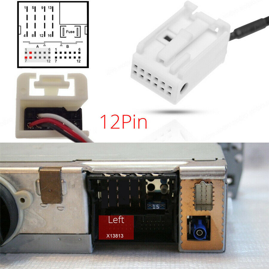 For 2004-2010 BMW E60 E63 E64 12V Car Bluetooth Adapter Aux Audio Music Cable