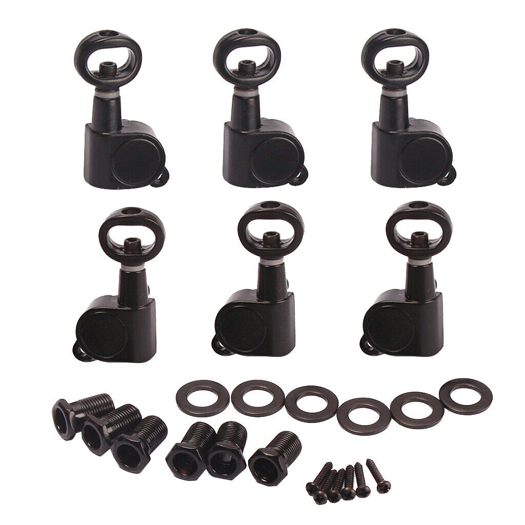 Black Guitar Tuning Pegs 3R 3L Tuner Machine Head for Electric/Acoustic