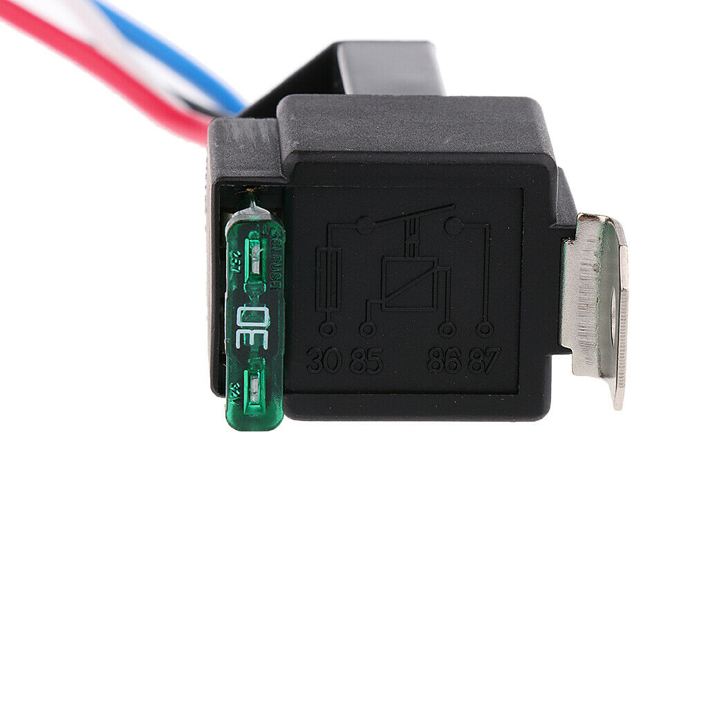 Set Of 5 Black Car Truck Auto Heavy 12V 30A SPST Relay Relays Kit 4 Pin