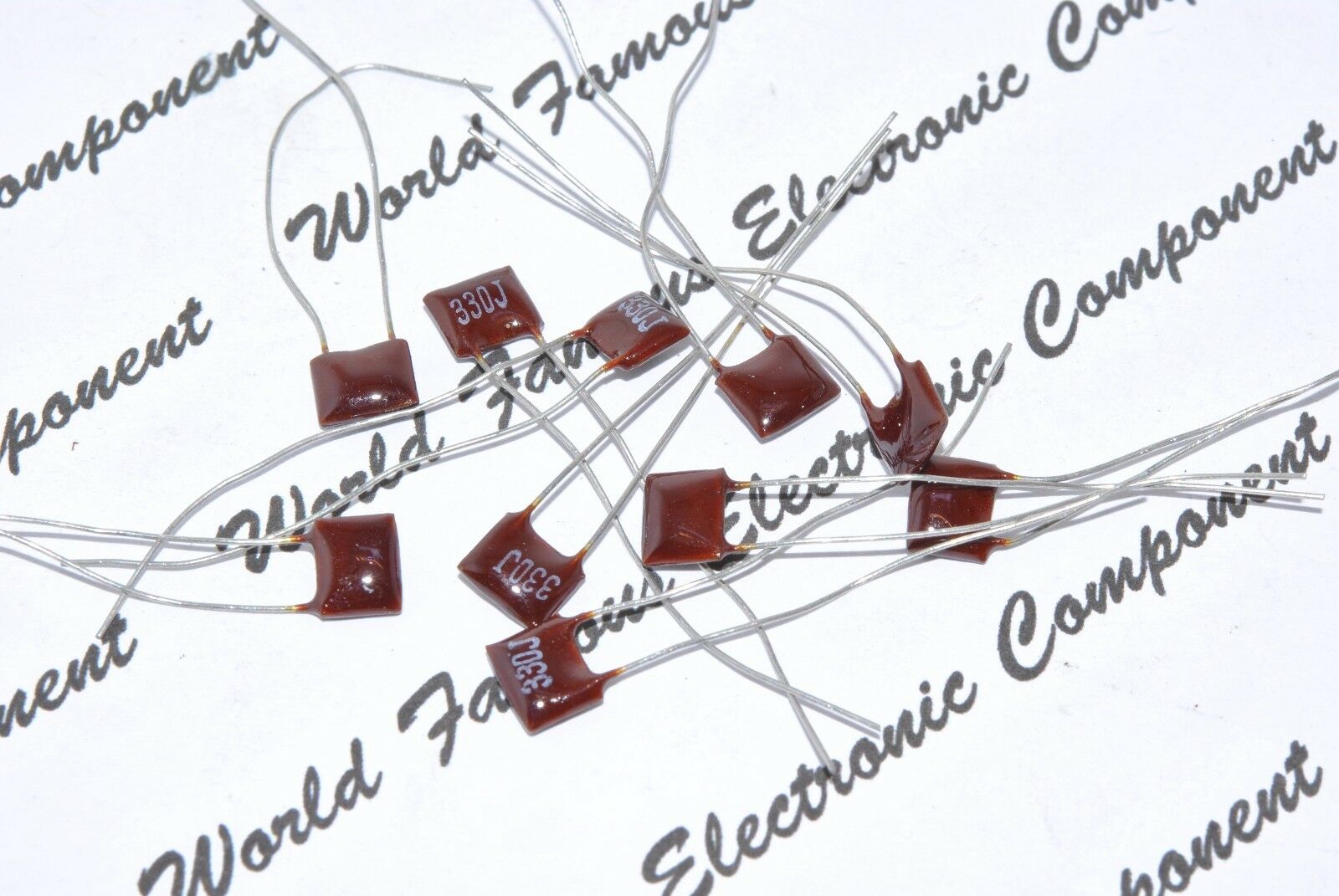 10pcs - 330P (330PF 0.33nF) 100V 5% Silvered Mica Capacitor