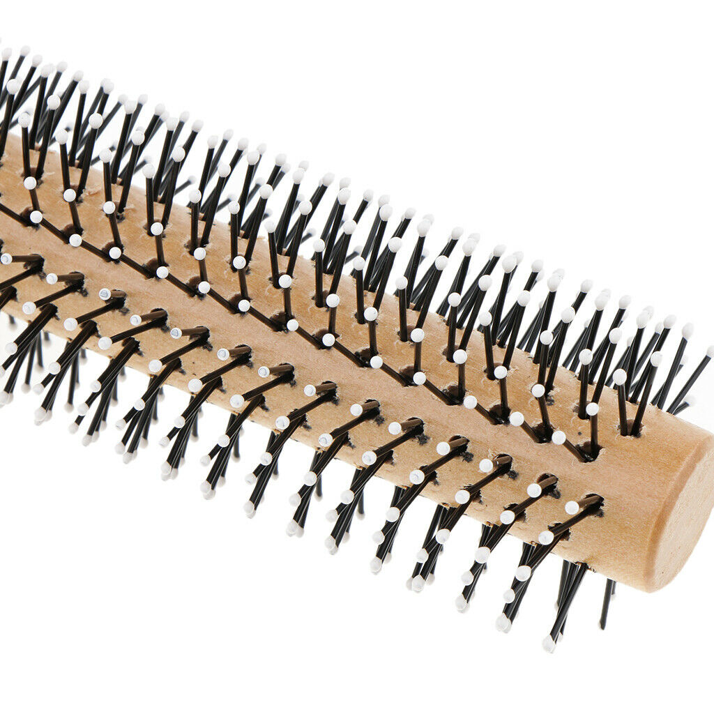 3x Wood  Brush Round Hair Comb Wavy Curly Styling Care Curling Brush
