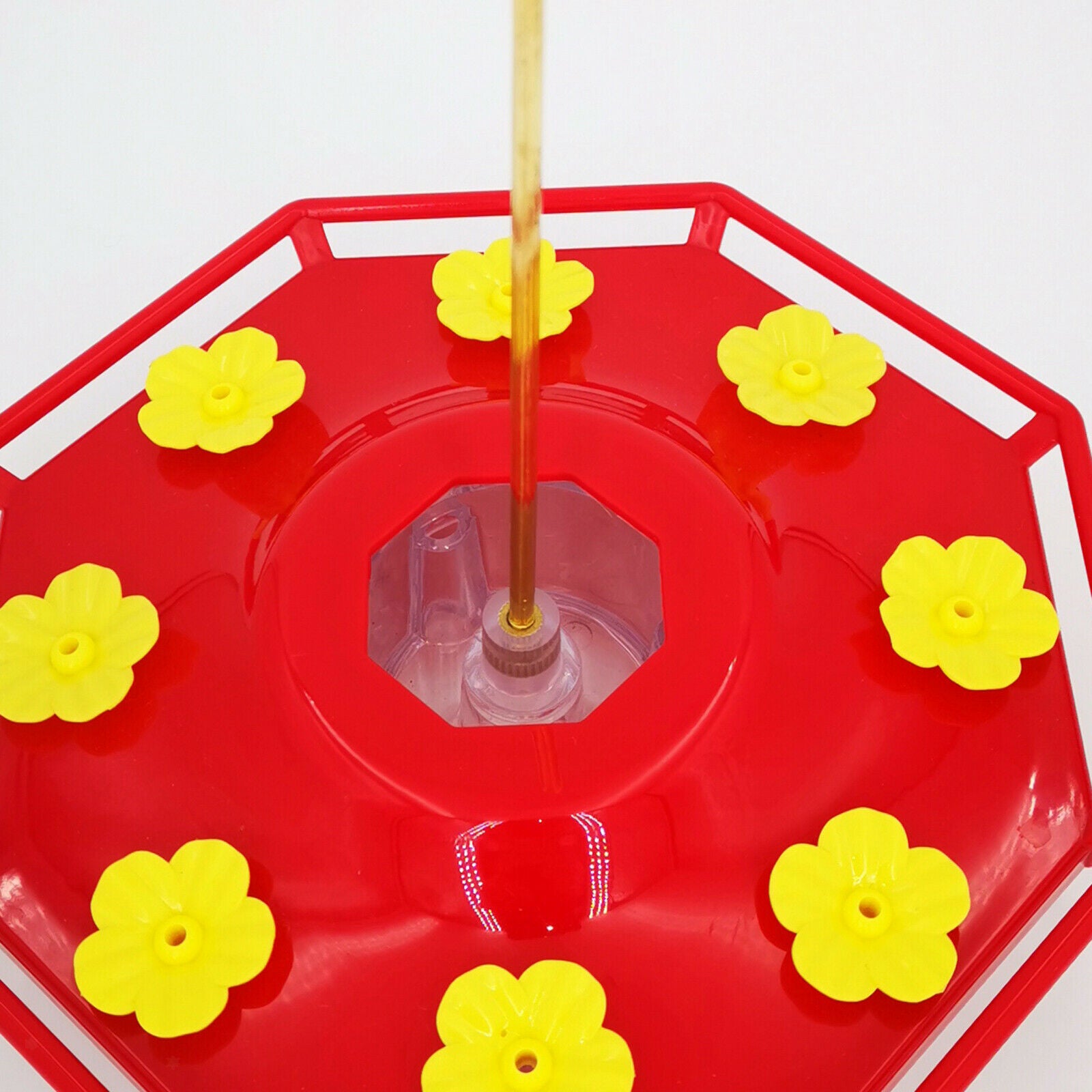 Outdoor Courtyard Leak-Proof Hummingbird Flower Feeder with 8 Feeder Ports