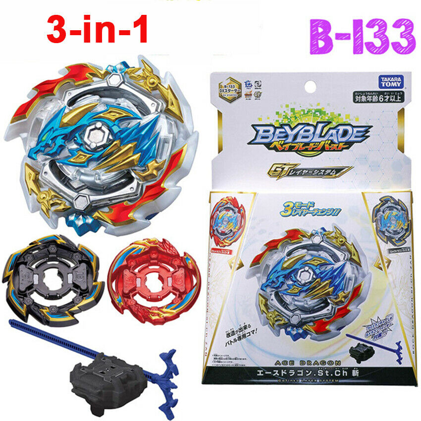 3-IN-1 B133 Saint-Emperor Dragon Turning ACE Gyroscope Bayblade For Kids Toys