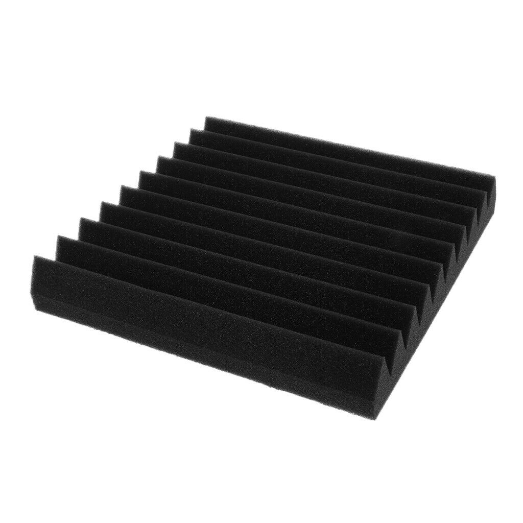 Studio Acoustic Foam Panel Noise Dampen Insulate Wedge Wall Tiles 30 X 30cm