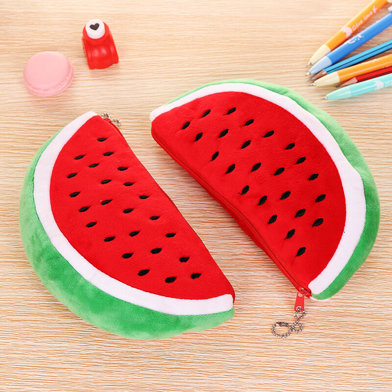 Novelty Large Volume Fruit Watermelon Kids Pencil Bag Pen Case Cosmetic Bag