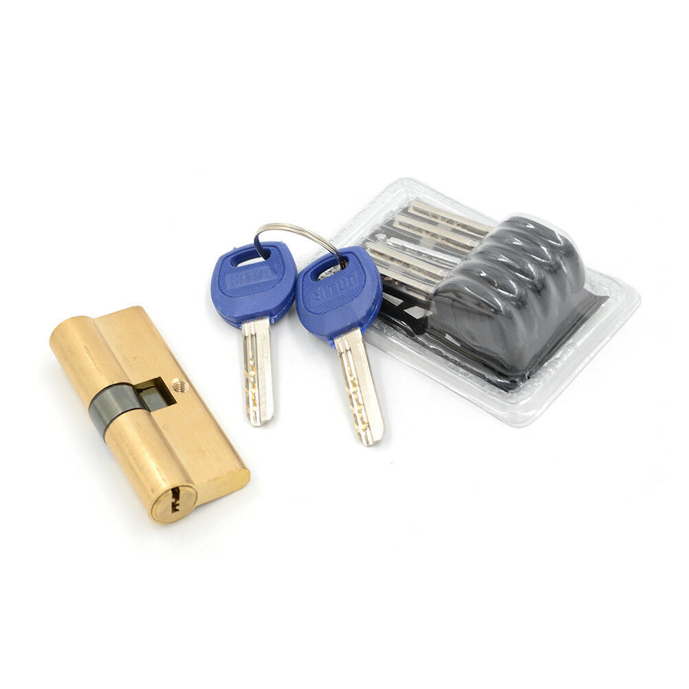 75MM 37.5/37.5 Brass KeyCylinders DoorLock Barrel High Security Anti Snap Loc Lt