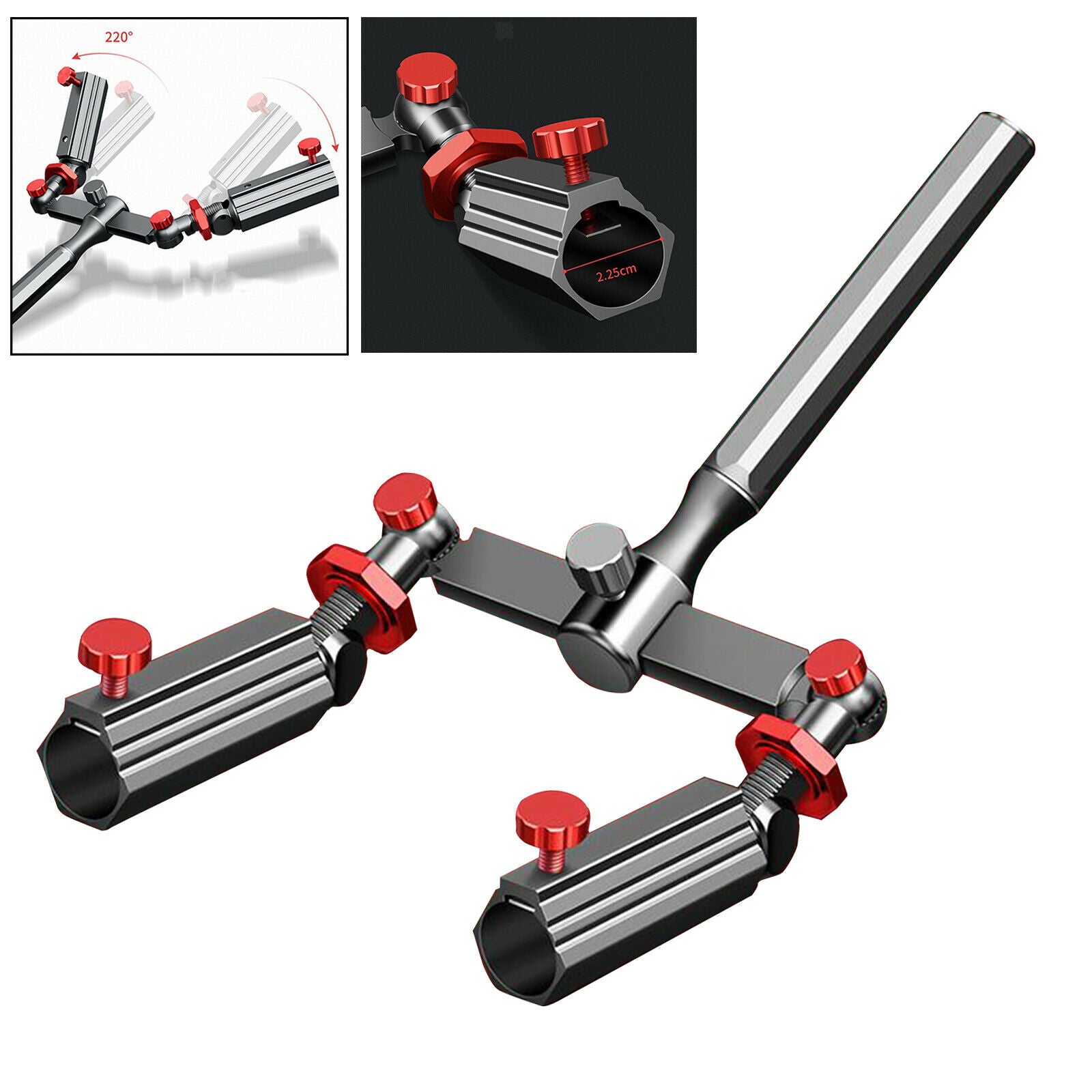 Rotatable Fishing Rod Pole Stand Bracket Rest Support Rack 360 Degree