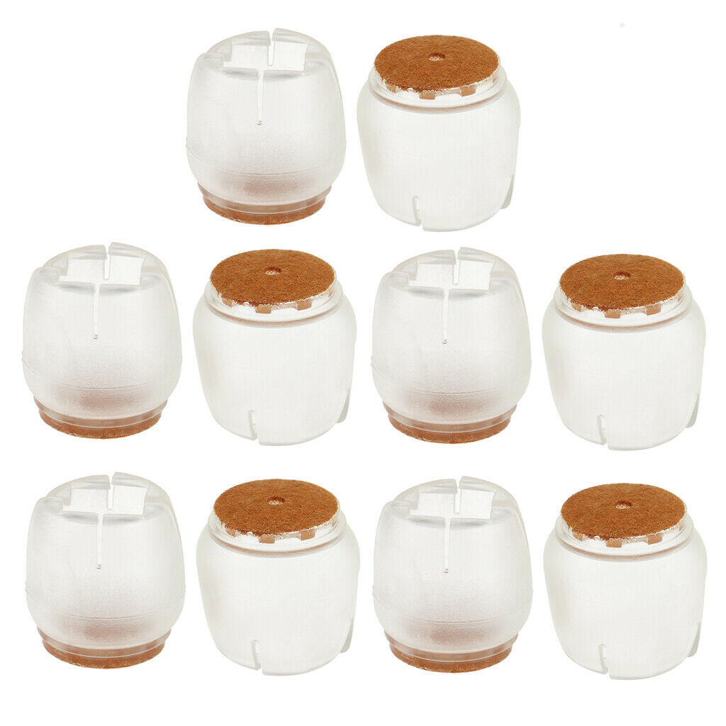 10 Pieces Chair Leg Caps Silicone Table Covers Pads Round Base 26-31mm