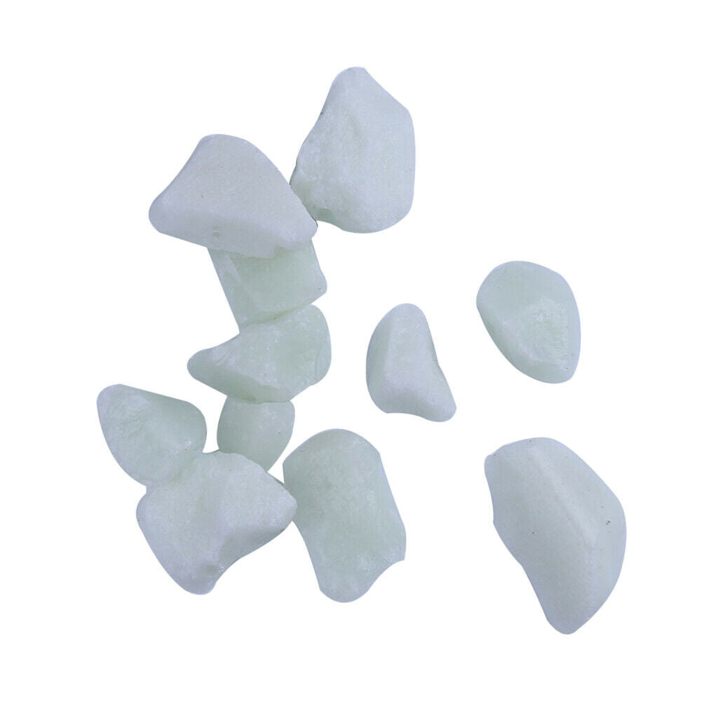 100g Glow In Dark Stone Rock Pebbles For Garden Aquarium Decor Blue
