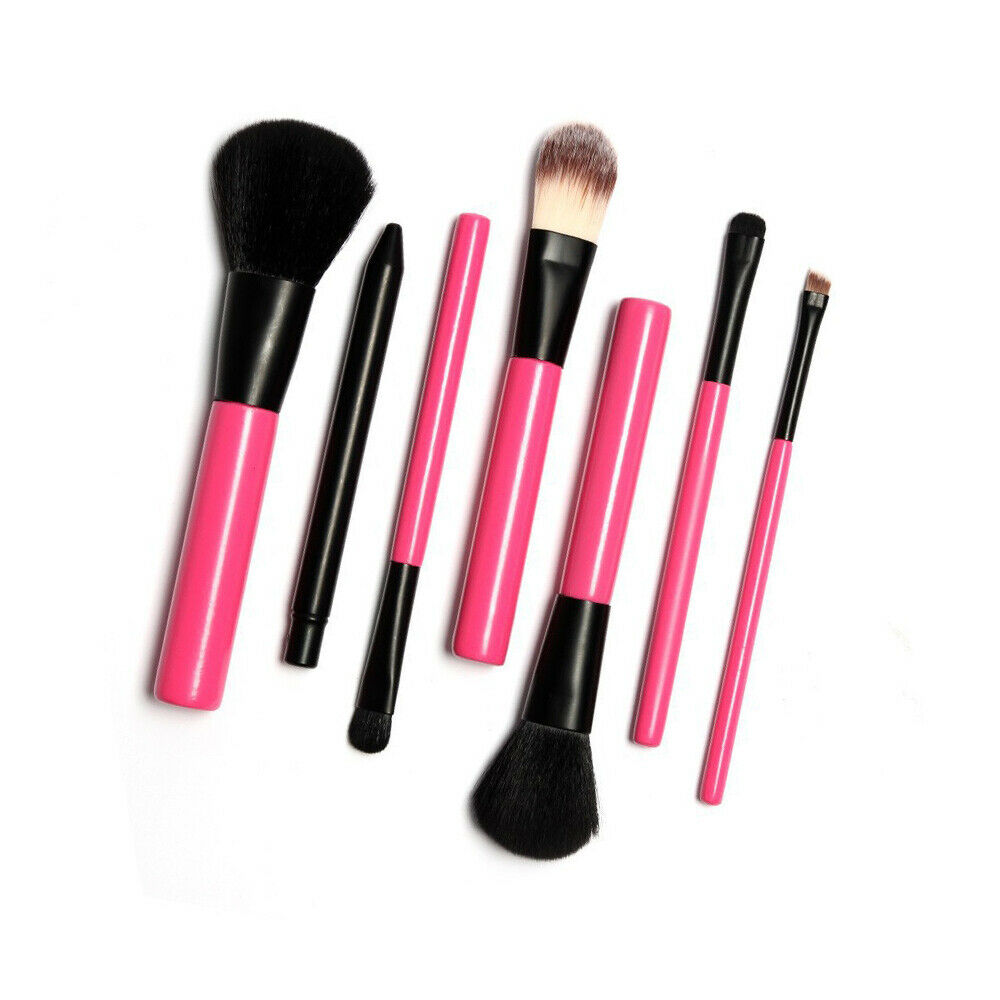 7pcs Makeup Brushes Set Powder Foundation Eyeshadow Eyeliner Lip Brush Rose