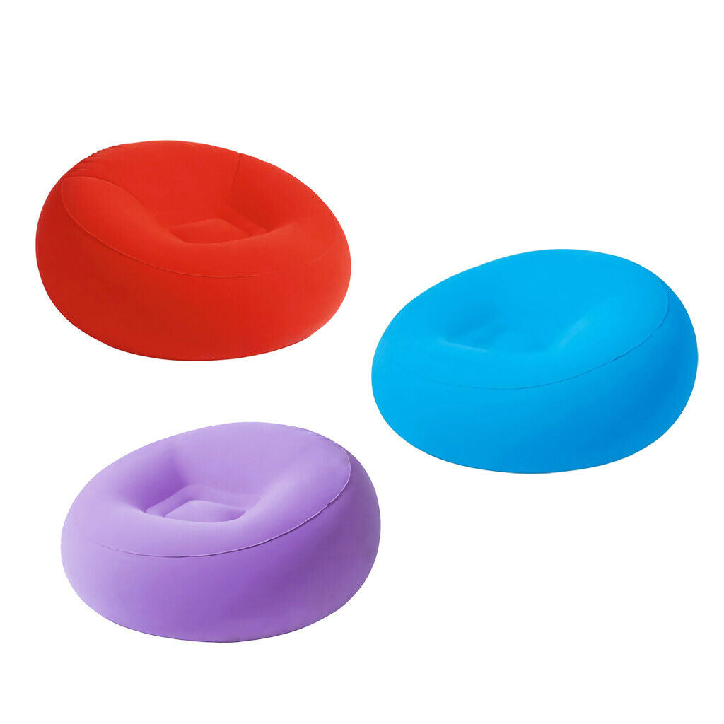 Inflating Beach Camping Lounger Sofa Back Pillow Cushion Chair Air Bed Couch