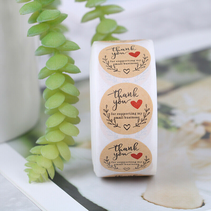 500PCs Handmade Thank You Stickers Paper Seal Labels Round Stationery Dec.l8