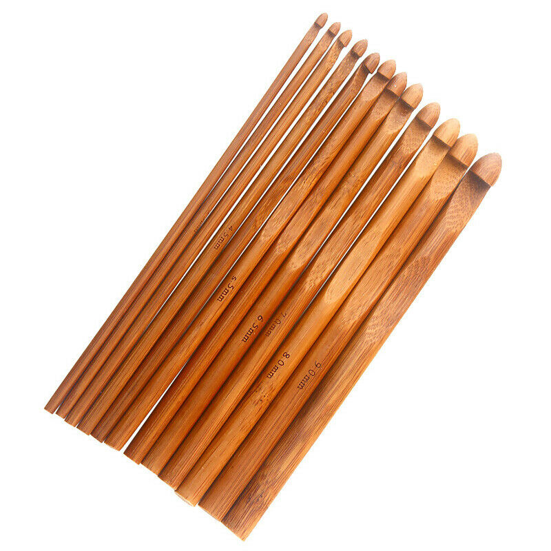 Bamboo Crochet Hooks DIY Craft Needle Circular For Sweater Scarf Gloves Hat New