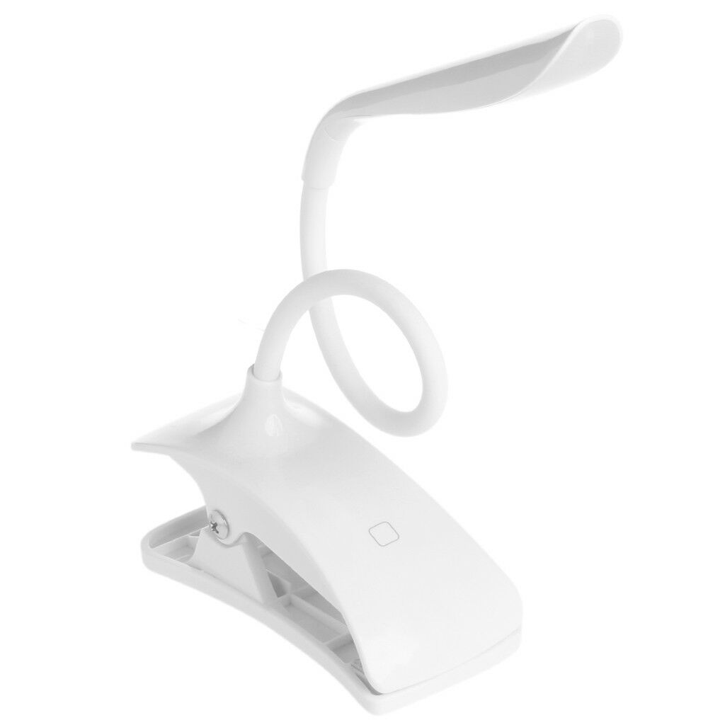 Dimmable USB Rechargeable Touch Sensor LED Clip-On Table Desk Light Reading Lamp