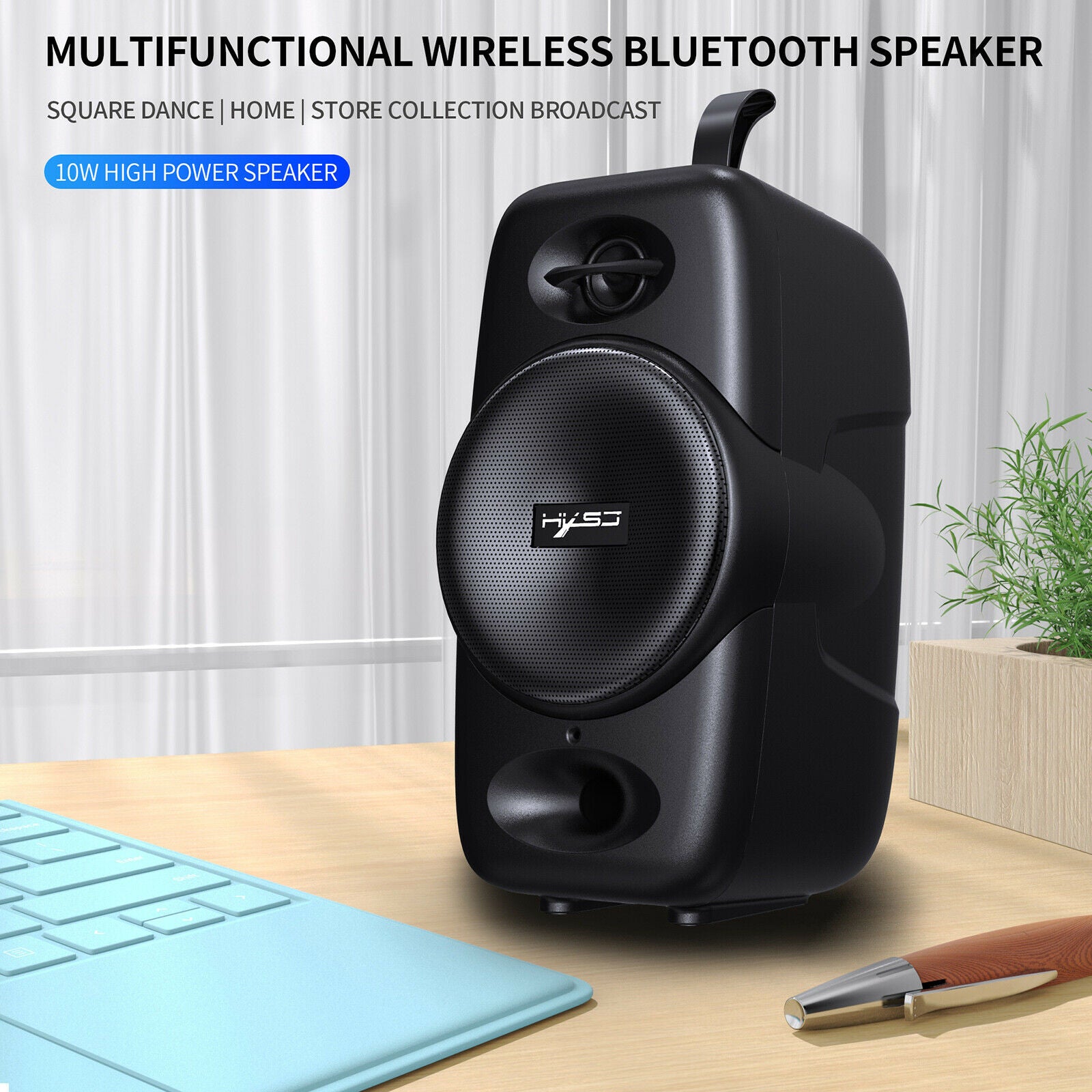 Bluetooth Amplifier Support TF Card with Mic 2000mAh Handsfree AUX Subwoofer