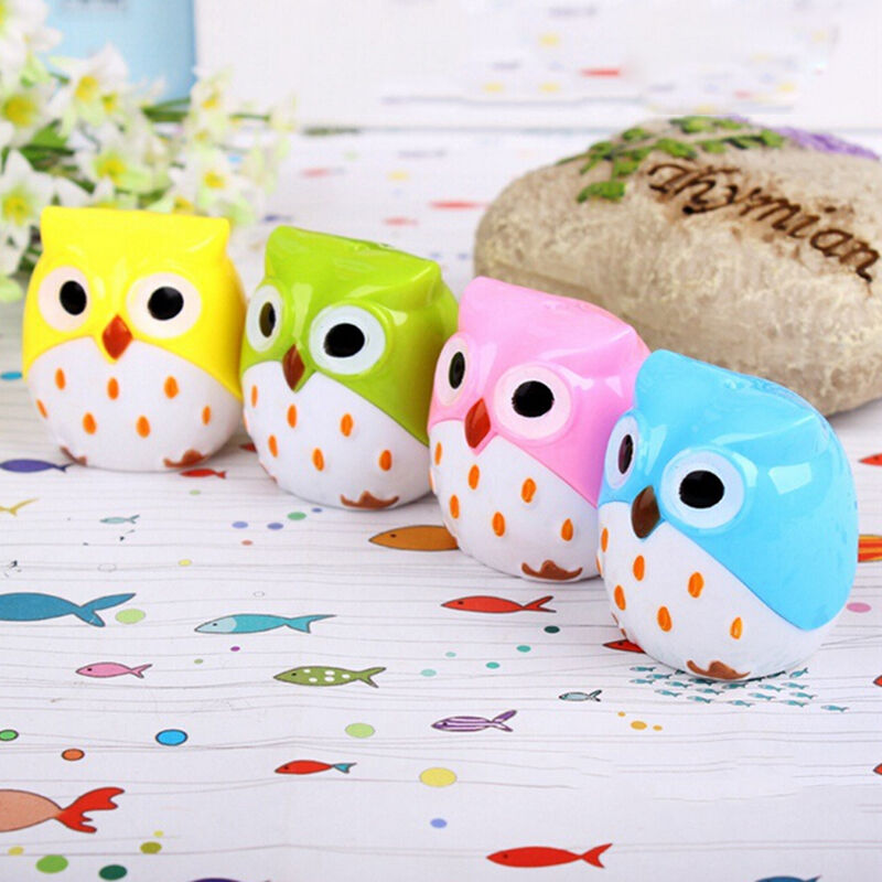 Funny Lovely Attractive Owl Bird Pencil Sharpener School Stationary Rando.l8