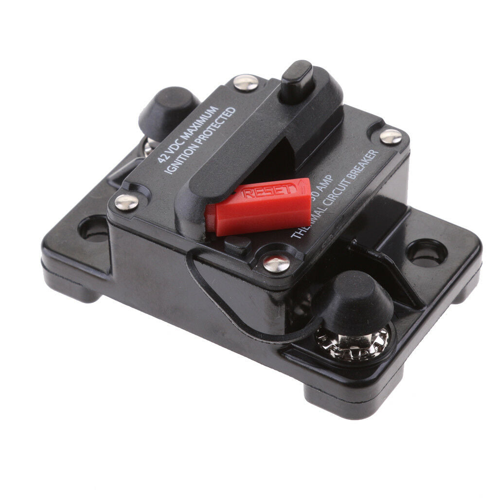 50 Amp Manual Reset Circuit Breaker Fuse Holder Kill Switch 12V-42V DC