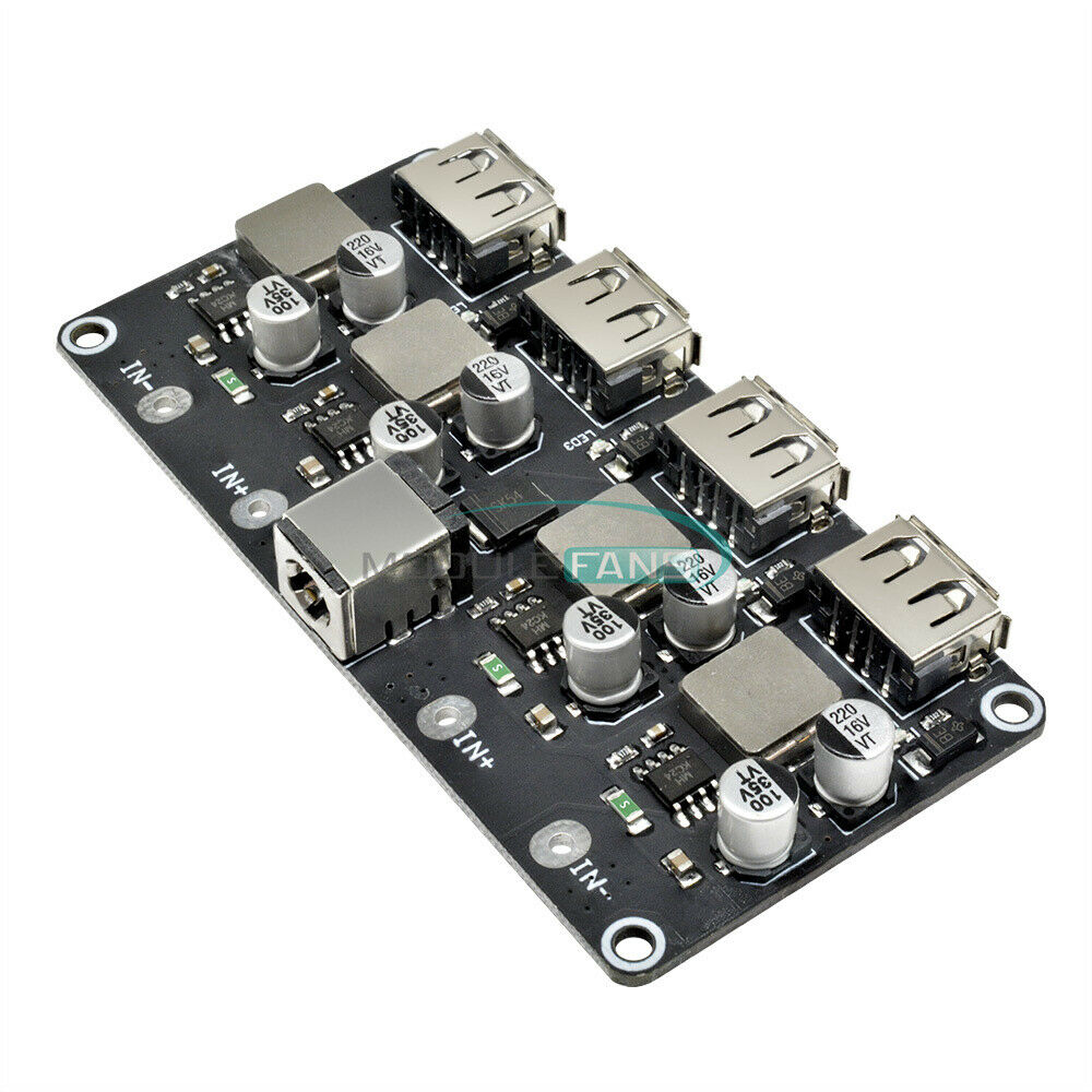4-Channel DC Step-Down Module 12V24V to QC3.0/2.0 Car Charger Fast Charge