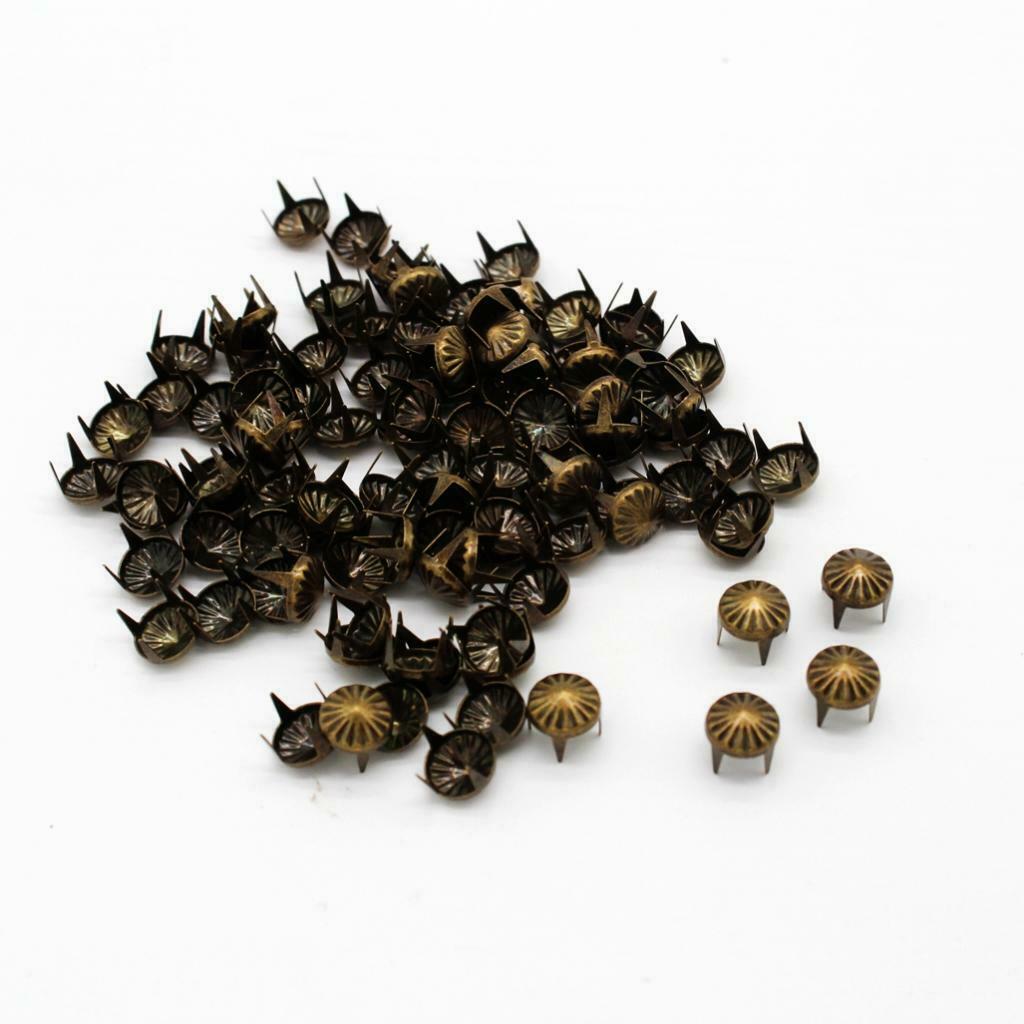 100 Pieces Stud Rivets Suitable For Clothing, Belts, Bags 9 Mm