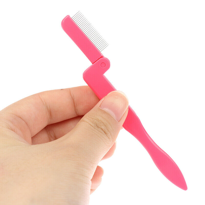 1Pcs Folding Eyelash Comb Eyelash Curl Separator Eyebrow Grooming Bru.l8