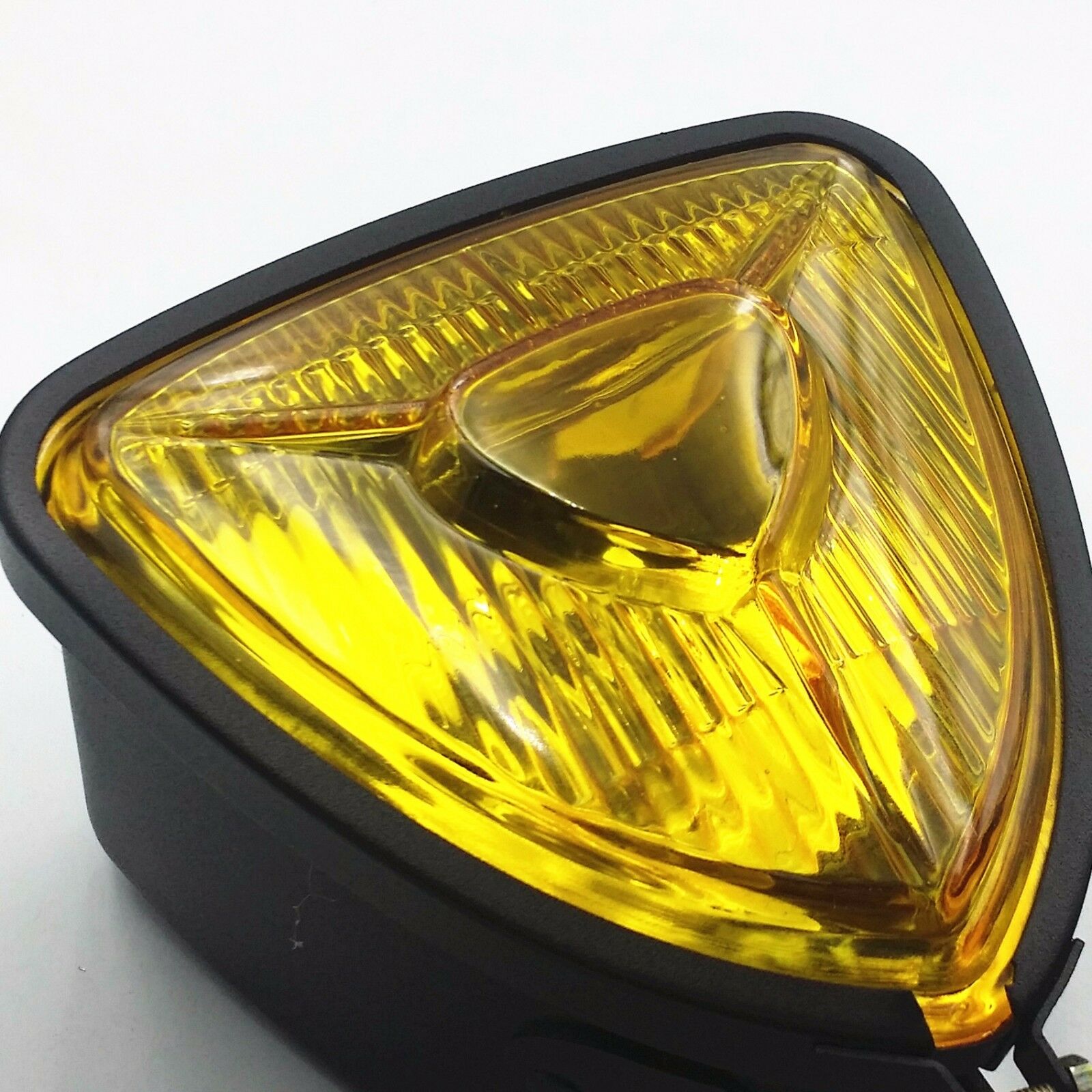 Black Triangle Motorbike Headlight Cafe Racer Street  Rat Bike Cruiser