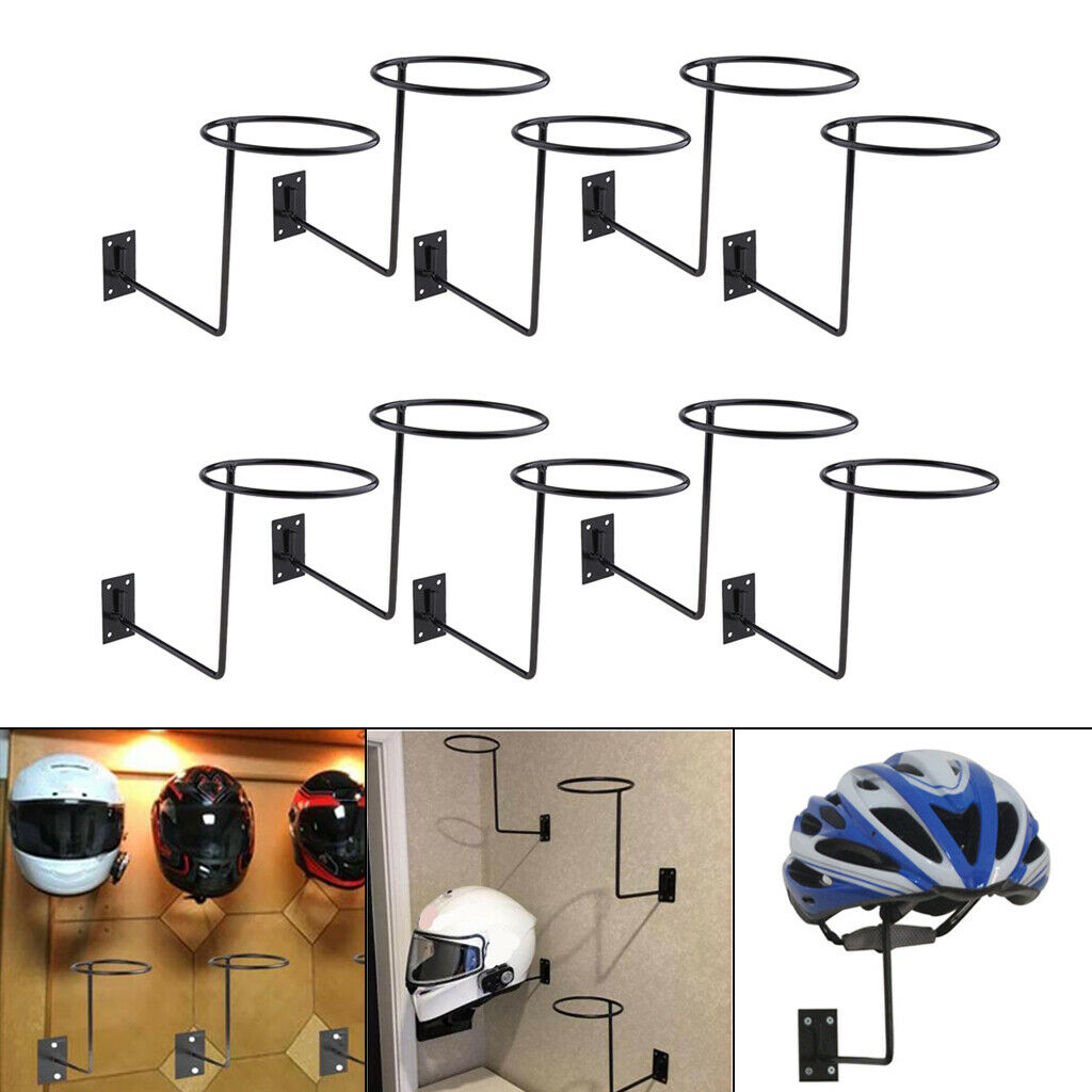 10x Motorcycles Accessories Alloy Helmet Storage Hanger for Hockey Hat Black