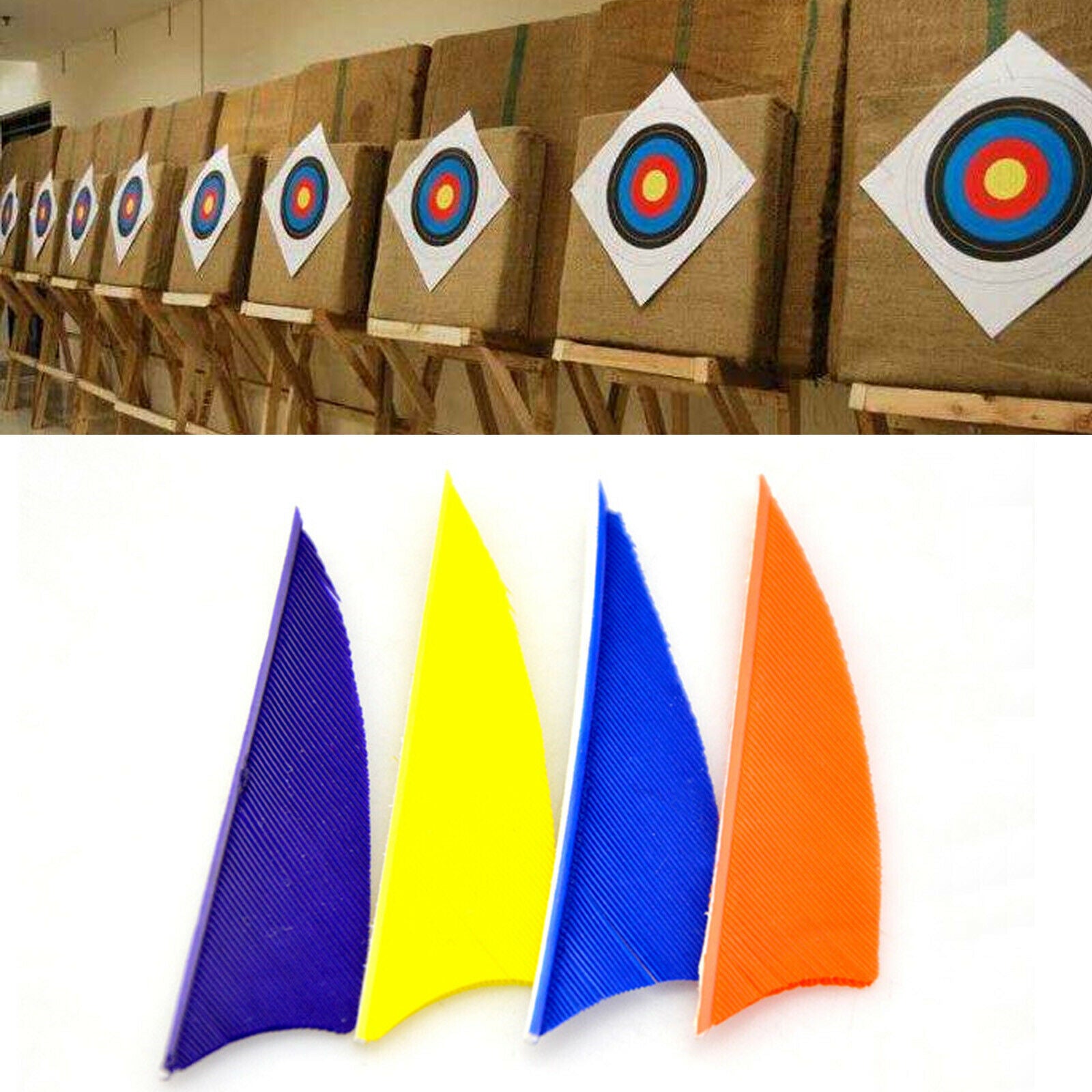 50PCS 2" Archery Arrow Feather Natural Fletching Turkey Fletches Bow Arrow P