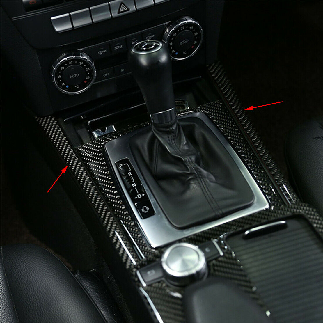 Gear Shift Console Side Cover Trim Fit for Mercedes-Benz C Class W204 07-13 Acc.