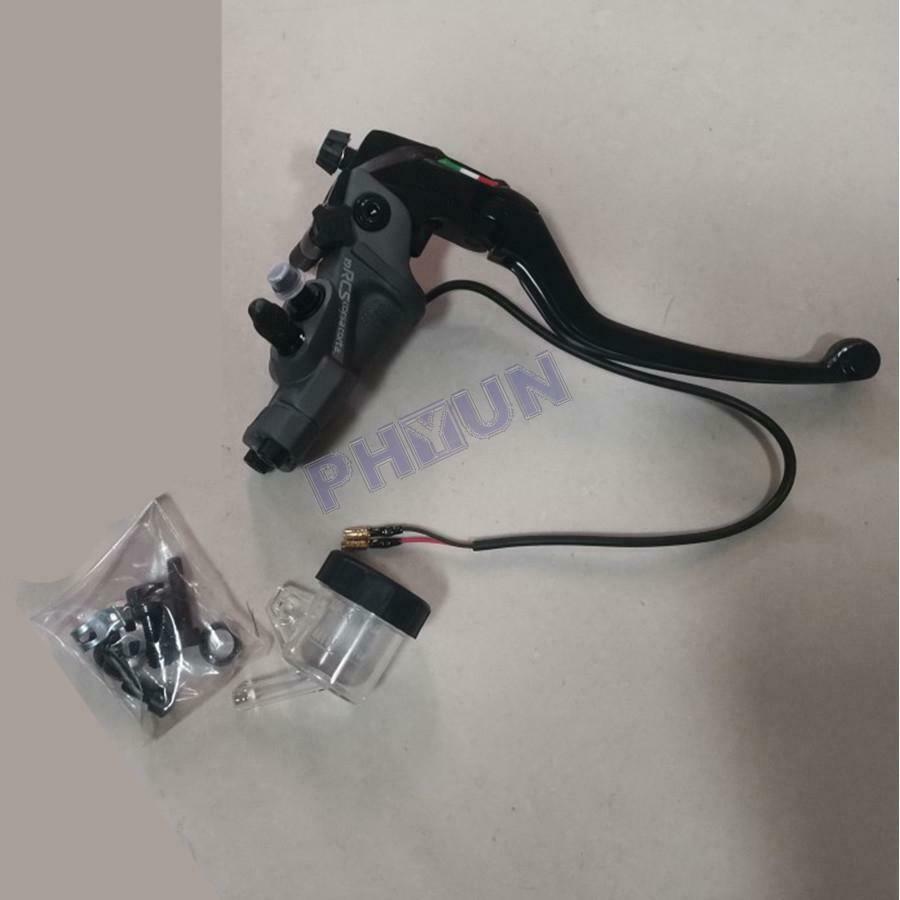 19 RCS CNC Motorcycle Right Brake Master Cylinder w/ Brake Switch Universal
