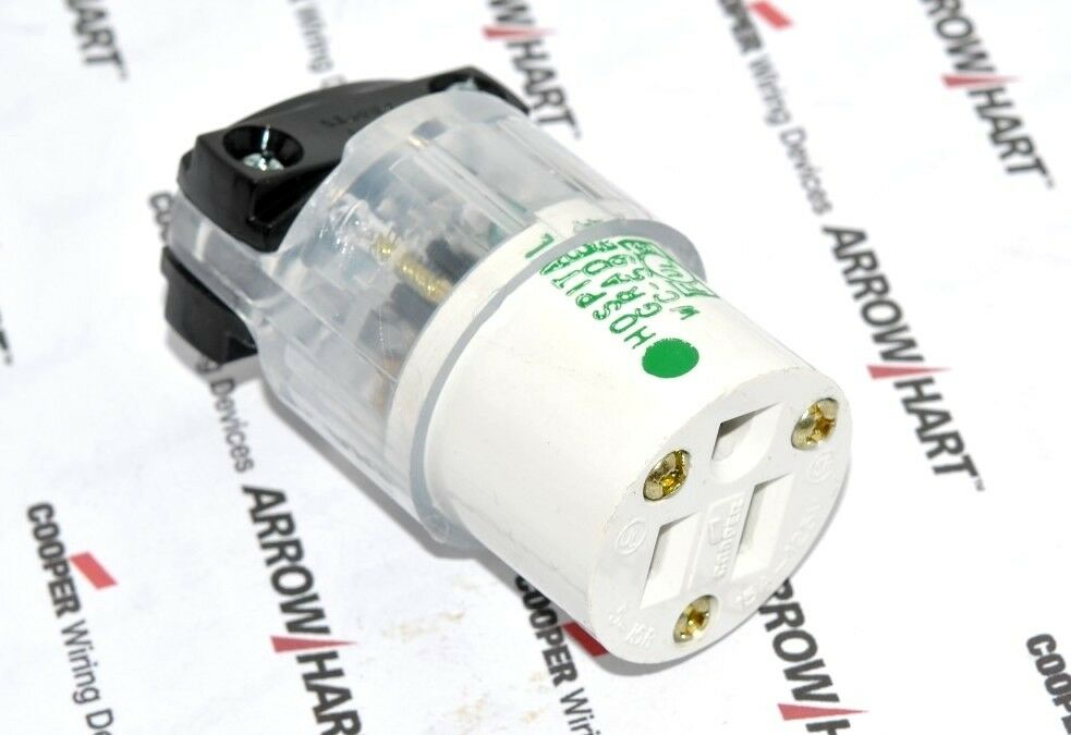 1pcs-COOPER 8269 15A 125V Thermoplastic Hospital Grade Connector NEMA 5-15