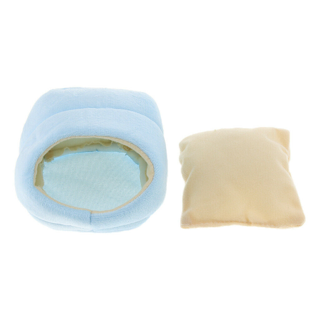2pcs Hamster Puppy Cozy Sleeping Bag Small Pet Cave Half Covered Slipper Shape