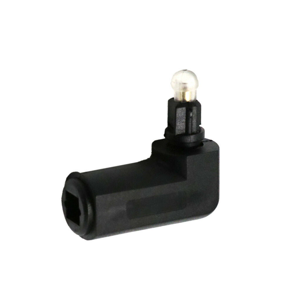 2x Toslink DIGITAL Optical AUDIO Cable Right Angle Male/Female Adapter