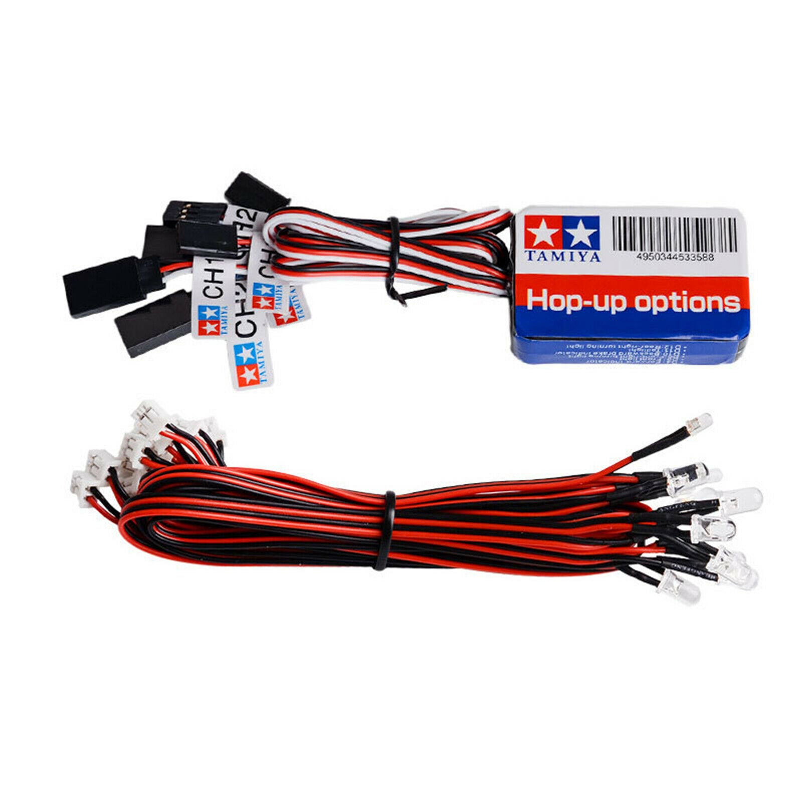 For TAMIYA 1/8 1/10 RC Truck 12 LED Lights Steering Brake System Lighting Kit