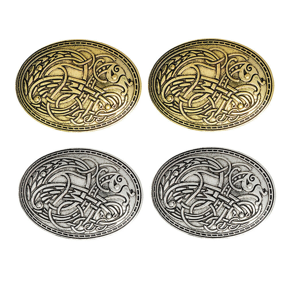 4Sets Viking Norse Brooch Sweden Badge Pagan Nordic Sweater Pins Corsage