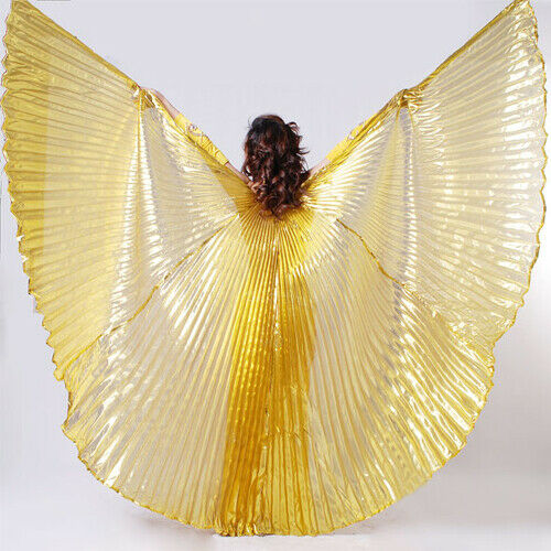 Shining Belly Dance Costume Isis Wings - Golden
