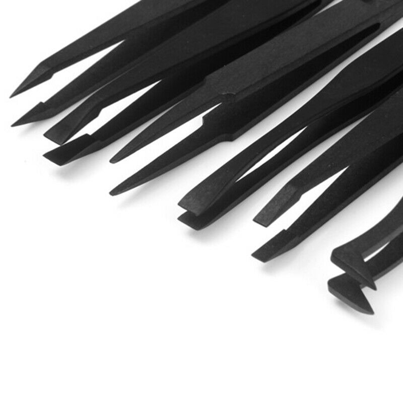 6Pcs Tweezer Anti-Static Plastic Tweezers Repair Tools for Sensitive Components