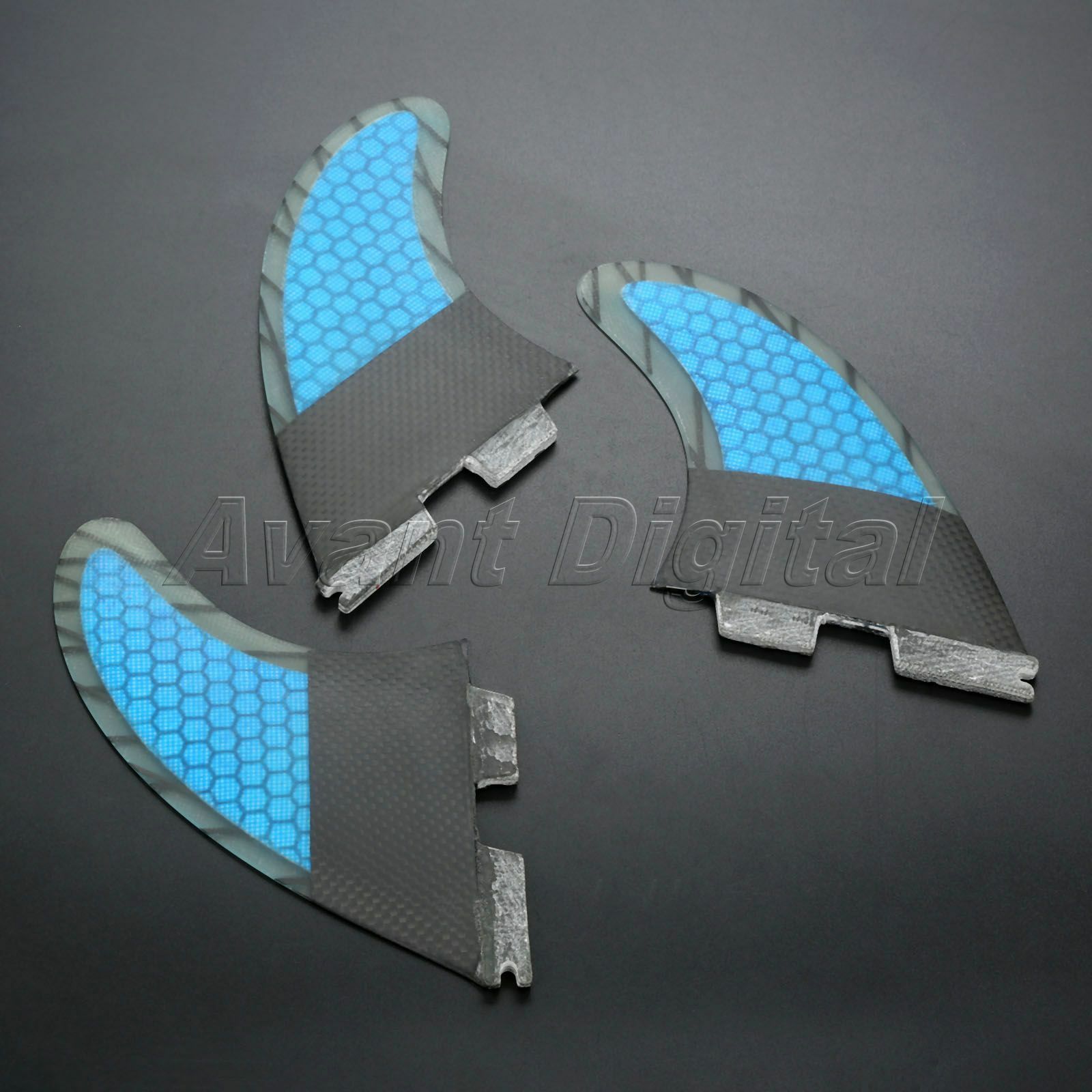 Surfboard Fins Tri Set L/G7 For FCS II Sporting Upright Template With Flat Foil