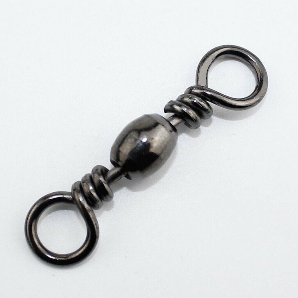 100 Pieces Rolling Barrel Swivels Bearing Hook Ring Fishing Accessories 28mm