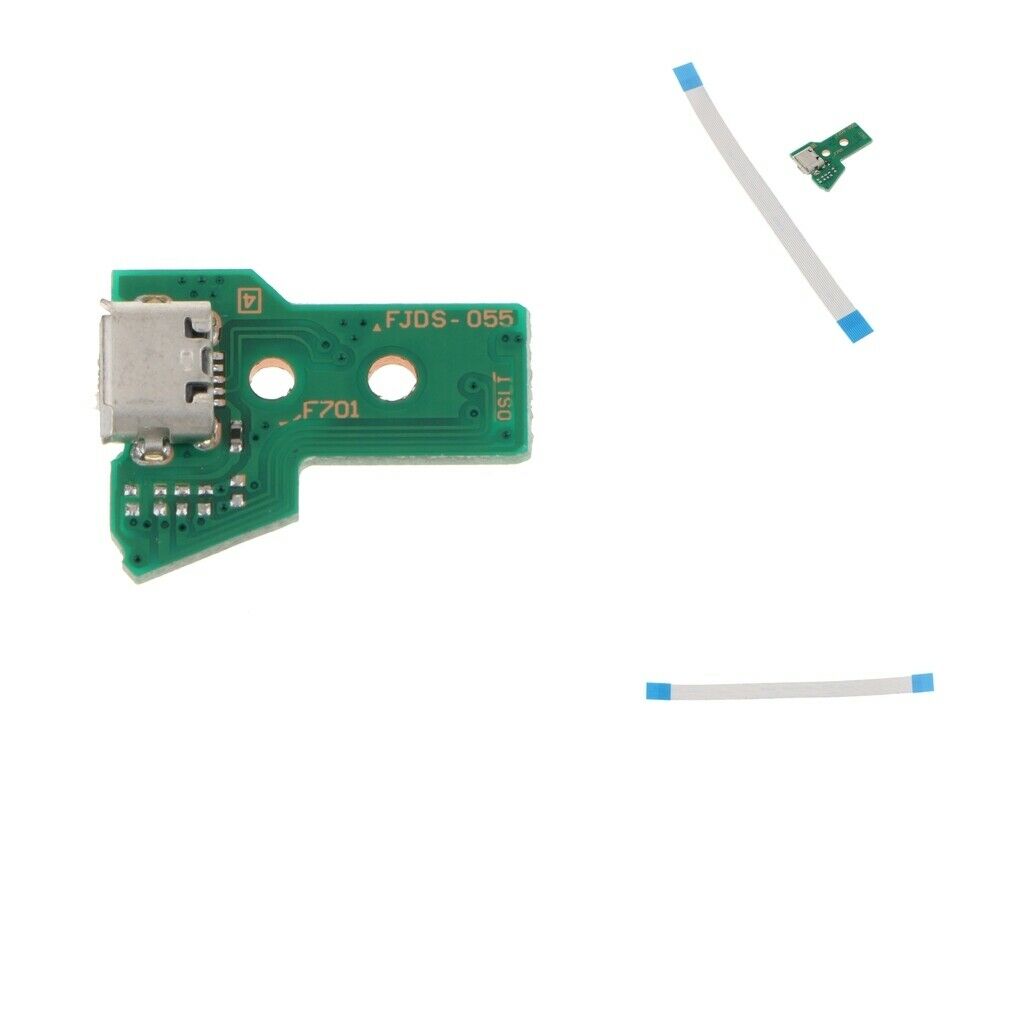 2Pieces USB Charging Port Board JDS-055 with 12Pin Cable for PS4 Controller