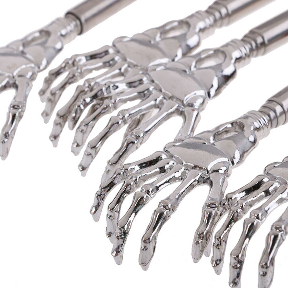 Extendable Hand-Claw Back Scratcher Massager Stainless-Steel Self Itching.l8