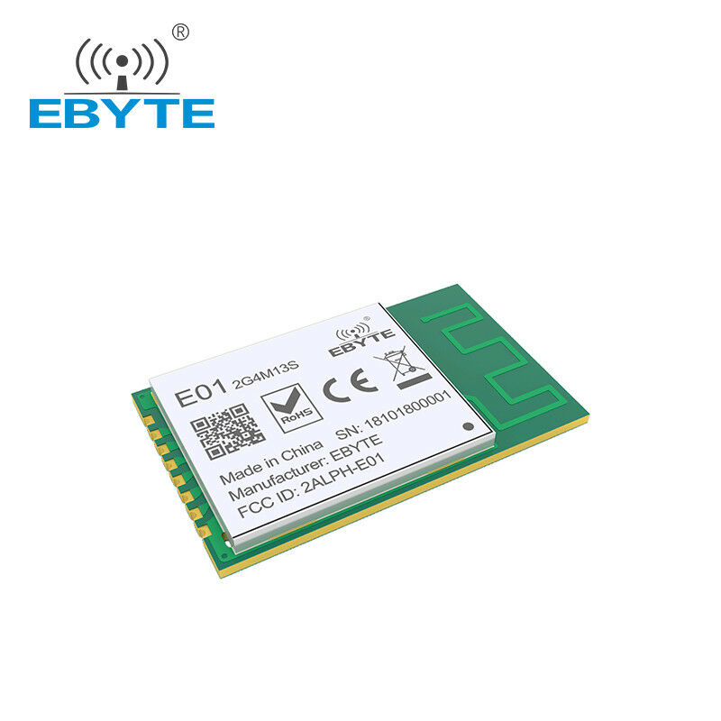 2pcs nRF24L01P 2.4GHz E01-2G4M13S SPI Transceiver 13dBm SMD PCB Antenna Module