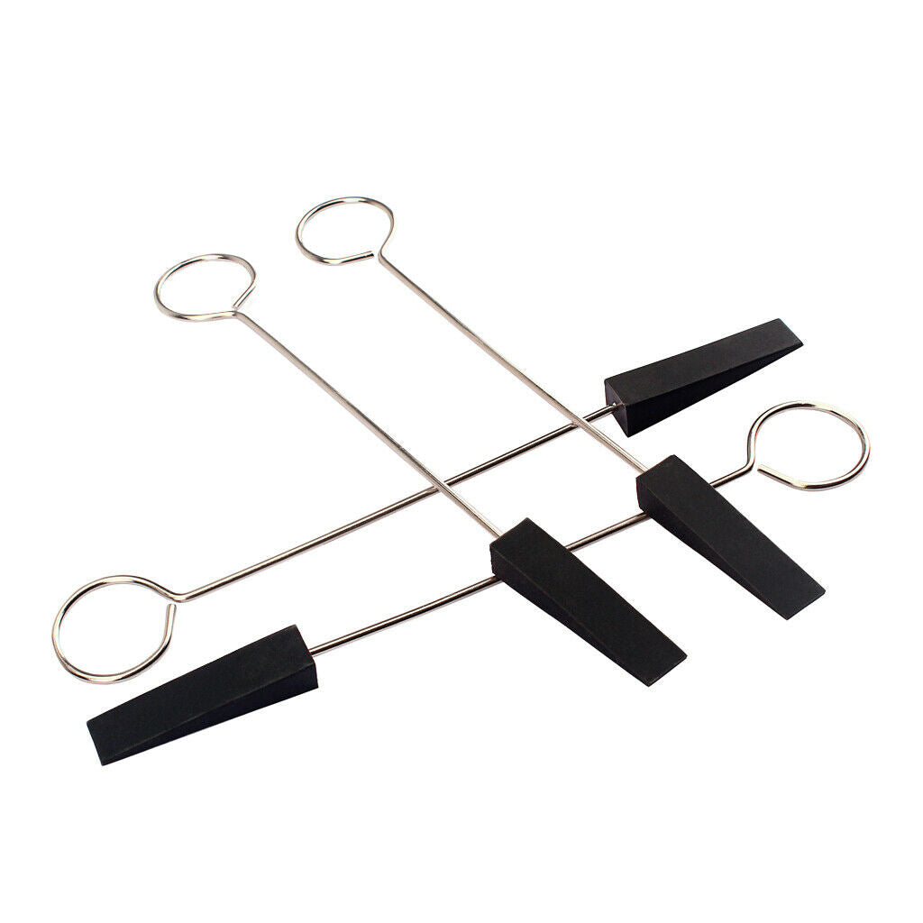 Pack of 4 Rubber Piano Mutes with Handle Durable Piano DIY Accessory Black