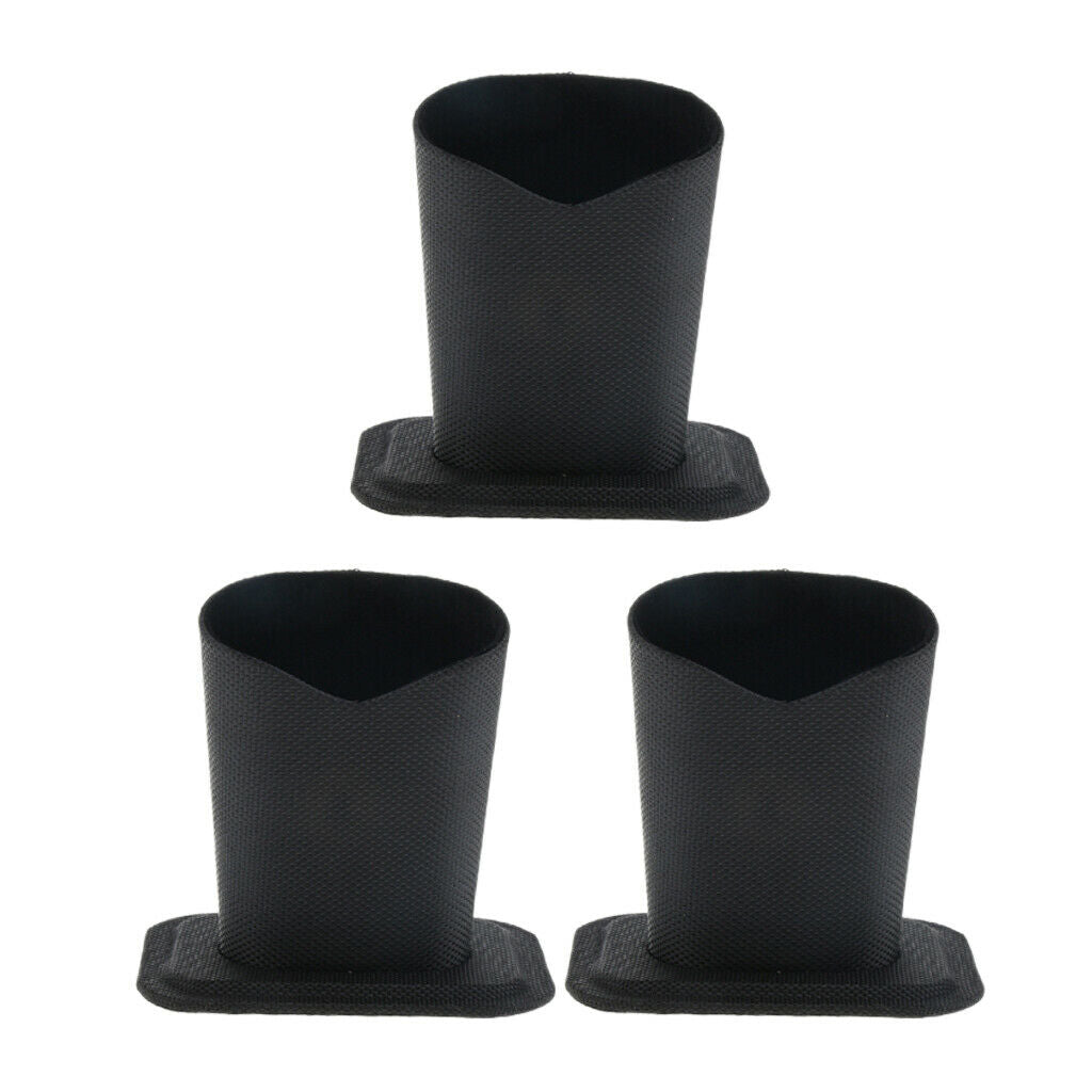 3 Pieces Anti Scratch Eyeglass Holder Stand Desks Upright Glasses Case Black